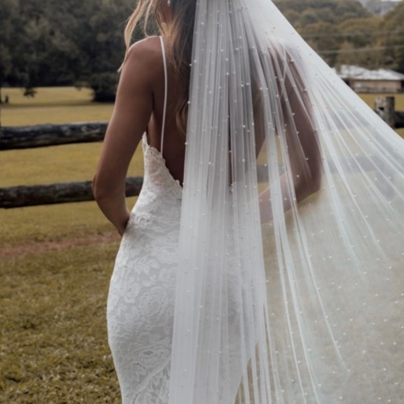 Grace Loves Lace Accessories - Grace loves lace pearly long veil ivory